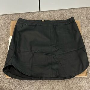 Abbeline Black Leather Skirt